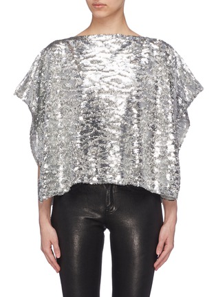 Main View - Click To Enlarge - SONIA RYKIEL - Sequin cape top