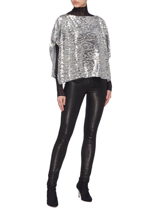 Figure View - Click To Enlarge - SONIA RYKIEL - Sequin cape top