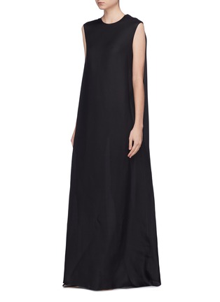 Detail View - Click To Enlarge - THE ROW - 'Adesuwa' detachable coat silk sleeveless gown