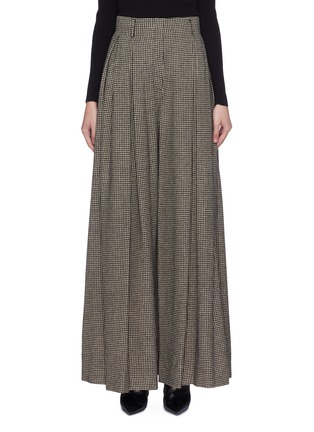 Main View - Click To Enlarge - THE ROW - 'Garcia' pleated houndstooth wide leg pants