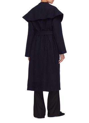 Back View - Click To Enlarge - THE ROW - 'Utan' belted cape collar melton wrap coat
