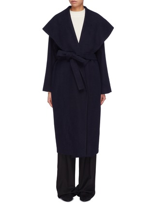 Main View - Click To Enlarge - THE ROW - 'Utan' belted cape collar melton wrap coat