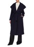 Figure View - Click To Enlarge - THE ROW - 'Utan' belted cape collar melton wrap coat