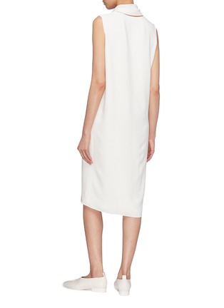 Back View - Click To Enlarge - THE ROW - 'Flynn' detachable scarf neck tie shift dress