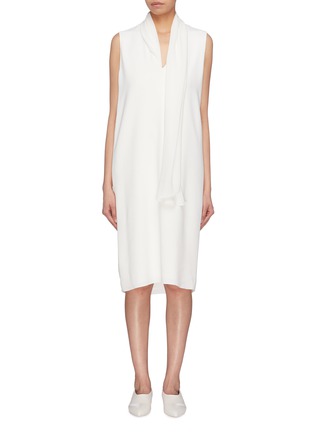 Main View - Click To Enlarge - THE ROW - 'Flynn' detachable scarf neck tie shift dress