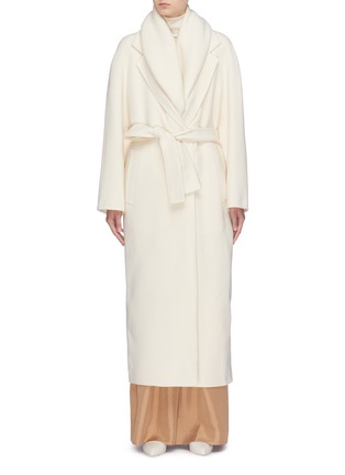 Main View - Click To Enlarge - THE ROW - 'Tooman' detachable scarf belted melton coat