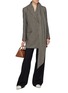 Figure View - Click To Enlarge - THE ROW - 'Mewey' scarf camelhair houndstooth blazer dress