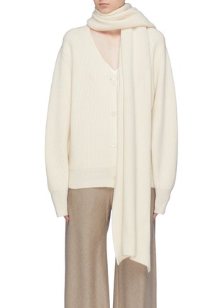 Main View - Click To Enlarge - THE ROW - 'Scarletta' scarf collar cashmere cardigan