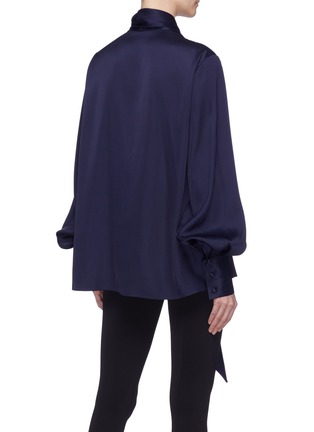 Back View - Click To Enlarge - THE ROW - 'Asta' tie neck blouson sleeve blouse