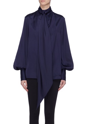 Main View - Click To Enlarge - THE ROW - 'Asta' tie neck blouson sleeve blouse