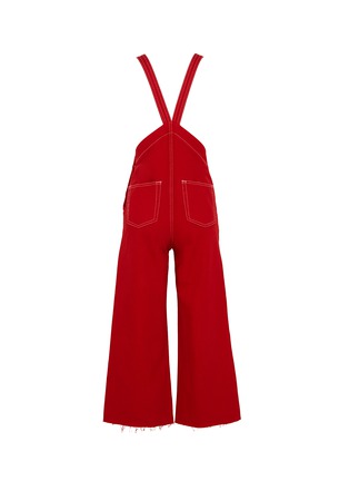 Detail View - Click To Enlarge - TOPSHOP - Frayed cuff denim dungarees