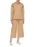 Figure View - Click To Enlarge - VICTORIA, VICTORIA BECKHAM - Stripe outseam knit culottes