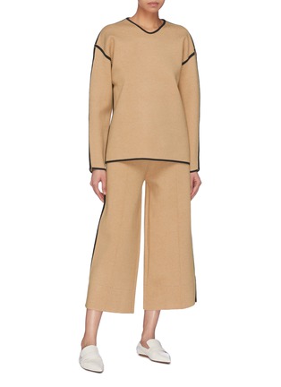 Figure View - Click To Enlarge - VICTORIA, VICTORIA BECKHAM - Contrast border sweater