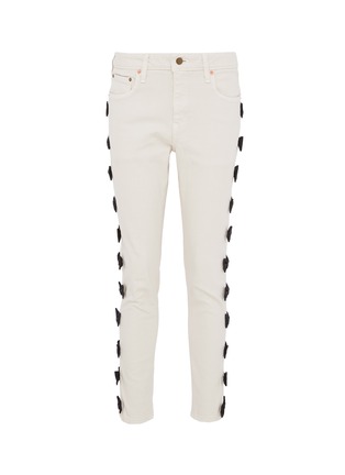 Main View - Click To Enlarge - 73115 - Bow outseam jeans