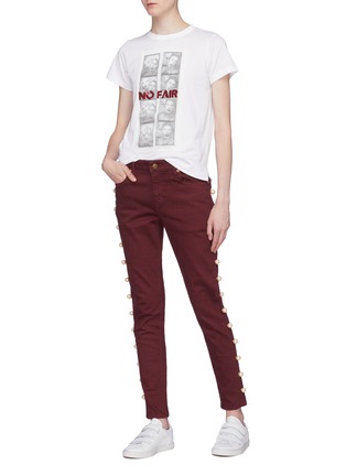 Figure View - Click To Enlarge - 73115 - Pearl outseam jeans