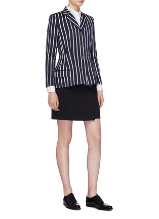 Figure View - Click To Enlarge - THOM BROWNE  - Banker stripe single-breasted jacket