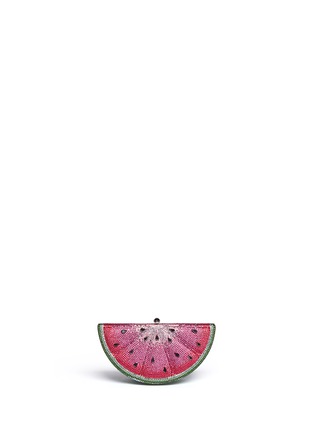 Main View - Click To Enlarge - JUDITH LEIBER - Watermelon Slice crystal pavé minaudière