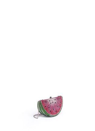 Figure View - Click To Enlarge - JUDITH LEIBER - Watermelon Slice crystal pavé minaudière