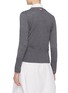 Back View - Click To Enlarge - THOM BROWNE  - Faux pearl chain embellished wool cardigan