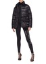 Figure View - Click To Enlarge - ALEXANDER WANG - Credit card textured print oversized down puffer jacket