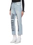 Front View - Click To Enlarge - ALEXANDER WANG - Logo embroidered cropped jeans