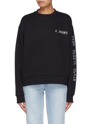 Main View - Click To Enlarge - ALEXANDER WANG - 'Credit Card' textured print sweatshirt