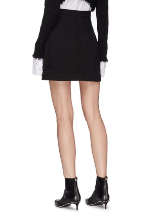 Back View - Click To Enlarge - ALEXANDER WANG - Button front denim skirt
