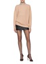 Figure View - Click To Enlarge - ALEXANDER WANG - Strass embellished oversized turtleneck sweater