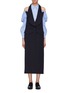 Main View - Click To Enlarge - 10478 - Oversized peaked lapel open back apron gilet