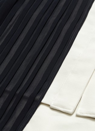 Detail View - Click To Enlarge - 10478 - Colourblock pleated panel sleeveless dress