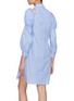 Back View - Click To Enlarge - 10478 - Puff sleeve cold shoulder shirt dress
