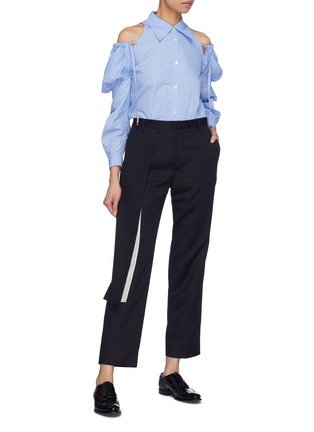 Figure View - Click To Enlarge - 10478 - Flap panel wool pants