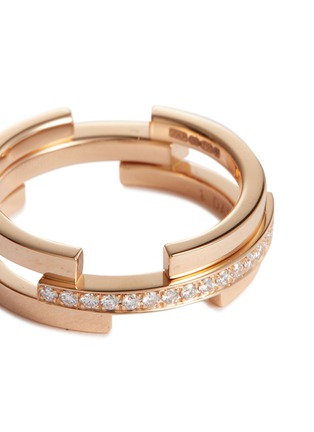 Detail View - Click To Enlarge - DAUPHIN - 'Volume' diamond 18k rose gold ring