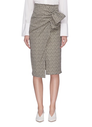 Main View - Click To Enlarge - SILVIA TCHERASSI - 'Stromboli' ruched ruffle split tweed skirt