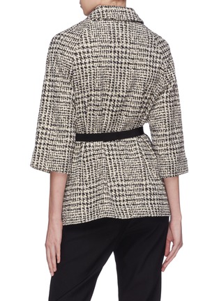 Back View - Click To Enlarge - SILVIA TCHERASSI - 'Gianna' belted houndstooth check plaid tweed jacket