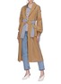 Figure View - Click To Enlarge - SILVIA TCHERASSI - 'Casablanca' belted gingham check border trench coat