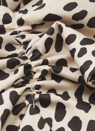  - SILVIA TCHERASSI - 'Willow' ruched ruffle leopard print split skirt