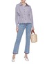 Figure View - Click To Enlarge - SILVIA TCHERASSI - 'Emma' stripe button peplum blouse