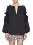 Main View - Click To Enlarge - SILVIA TCHERASSI - 'Elizabeth' bow tie puff sleeve silk blouse