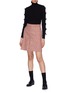 Figure View - Click To Enlarge - SHUSHU/TONG - Bow sleeve rib knit turtleneck sweater