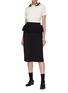 Figure View - Click To Enlarge - SHUSHU/TONG - Peplum waist pleated skirt