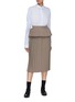 Figure View - Click To Enlarge - SHUSHU/TONG - Peplum waist pleated houndstooth skirt