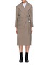 Main View - Click To Enlarge - SHUSHU/TONG - Oversized lapel clip houndstooth coat