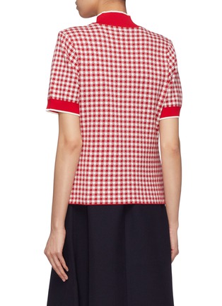 Back View - Click To Enlarge - SHUSHU/TONG - Gingham check mock neck sweater