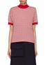 Main View - Click To Enlarge - SHUSHU/TONG - Gingham check mock neck sweater