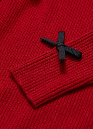  - SHUSHU/TONG - Bow sleeve rib knit turtleneck sweater