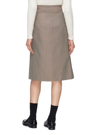 Back View - Click To Enlarge - SHUSHU/TONG - Two-in-one layered houndstooth skirt