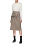 Figure View - Click To Enlarge - SHUSHU/TONG - Two-in-one layered houndstooth skirt