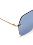 Detail View - Click To Enlarge - SPEKTRE - 'Lovestory' oversized hexagonal frame rimless sunglasses