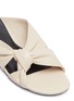 Detail View - Click To Enlarge - PEDDER RED - 'Renee' knot strap leather slide sandals